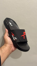 Premium Red Black Slides with (SOFT RECOVERY SOLE)